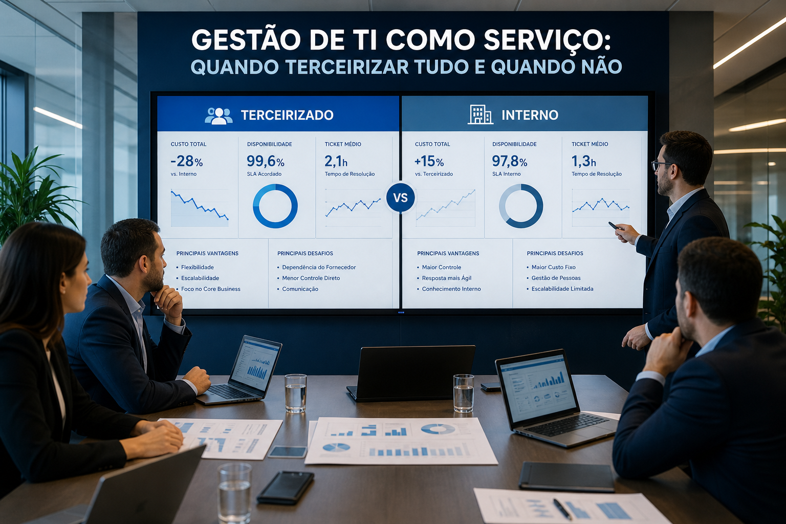 Gestão de TI como serviço: quando faz sentido terceirizar tudo (e quando não faz)